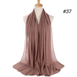 dasda  women plain bubble chiffon scarf hijab wrap printe solid color shawls headband muslim hijabs scarves/scarf 47 colors