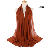 dasda  women plain bubble chiffon scarf hijab wrap printe solid color shawls headband muslim hijabs scarves/scarf 47 colors