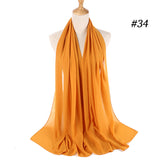dasda  women plain bubble chiffon scarf hijab wrap printe solid color shawls headband muslim hijabs scarves/scarf 47 colors