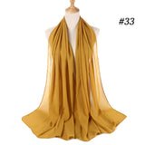 dasda  women plain bubble chiffon scarf hijab wrap printe solid color shawls headband muslim hijabs scarves/scarf 47 colors