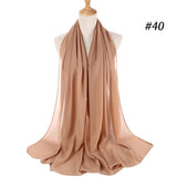 dasda  women plain bubble chiffon scarf hijab wrap printe solid color shawls headband muslim hijabs scarves/scarf 47 colors