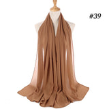 dasda  women plain bubble chiffon scarf hijab wrap printe solid color shawls headband muslim hijabs scarves/scarf 47 colors
