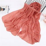 dasda  women plain bubble chiffon scarf hijab wrap printe solid color shawls headband muslim hijabs scarves/scarf 47 colors