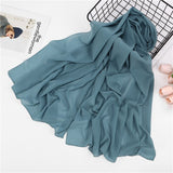 dasda  women plain bubble chiffon scarf hijab wrap printe solid color shawls headband muslim hijabs scarves/scarf 47 colors