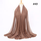 dasda  women plain bubble chiffon scarf hijab wrap printe solid color shawls headband muslim hijabs scarves/scarf 47 colors