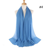 dasda  women plain bubble chiffon scarf hijab wrap printe solid color shawls headband muslim hijabs scarves/scarf 47 colors