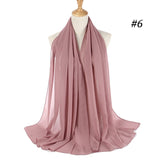 dasda  women plain bubble chiffon scarf hijab wrap printe solid color shawls headband muslim hijabs scarves/scarf 47 colors