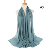 dasda  women plain bubble chiffon scarf hijab wrap printe solid color shawls headband muslim hijabs scarves/scarf 47 colors