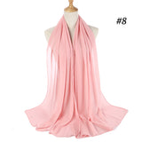 dasda  women plain bubble chiffon scarf hijab wrap printe solid color shawls headband muslim hijabs scarves/scarf 47 colors
