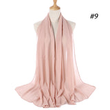 dasda  women plain bubble chiffon scarf hijab wrap printe solid color shawls headband muslim hijabs scarves/scarf 47 colors