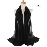 dasda  women plain bubble chiffon scarf hijab wrap printe solid color shawls headband muslim hijabs scarves/scarf 47 colors