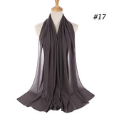 dasda  women plain bubble chiffon scarf hijab wrap printe solid color shawls headband muslim hijabs scarves/scarf 47 colors
