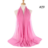 dasda  women plain bubble chiffon scarf hijab wrap printe solid color shawls headband muslim hijabs scarves/scarf 47 colors