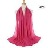 dasda  women plain bubble chiffon scarf hijab wrap printe solid color shawls headband muslim hijabs scarves/scarf 47 colors