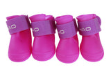 4Pcs/set Pet dog Rain ShoesDog Booties Rubber Portable Anti Slip Waterproof Dog Cat Rain Shoes Autumn and winter S/M/L