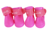 4Pcs/set Pet dog Rain ShoesDog Booties Rubber Portable Anti Slip Waterproof Dog Cat Rain Shoes Autumn and winter S/M/L