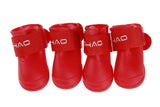 dasda  4Pcs/set Pet dog Rain ShoesDog Booties Rubber Portable Anti Slip Waterproof Dog Cat Rain Shoes Autumn and winter S/M/L