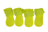 dasda  4Pcs/set Pet dog Rain ShoesDog Booties Rubber Portable Anti Slip Waterproof Dog Cat Rain Shoes Autumn and winter S/M/L