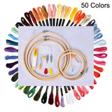 50/100 Colors Sewing Skeins Embroidery Circle Set Punch Needle Stitching Knitting Women Mom DIY Sewing Needlework Accessories