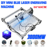 50*65cm Mini 3000MW Blue CNC Laser Engraving Machine 2Axis DC 12V DIY Engraver Desktop Wood Router/Cutter/Printer+ Laser