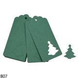 50PCS Multi Style Christmas Kraft Paper Tags DIY Crafts Christmas Tree Elk Hanging Tag New Year Xmas Party Gifts Wrapping Labels
