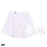 50PCS Multi Style Christmas Kraft Paper Tags DIY Crafts Christmas Tree Elk Hanging Tag New Year Xmas Party Gifts Wrapping Labels