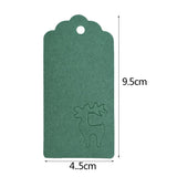 50PCS Multi Style Christmas Kraft Paper Tags DIY Crafts Christmas Tree Elk Hanging Tag New Year Xmas Party Gifts Wrapping Labels