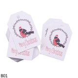 50PCS Multi Style Christmas Kraft Paper Tags DIY Crafts Christmas Tree Elk Hanging Tag New Year Xmas Party Gifts Wrapping Labels