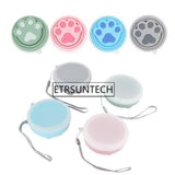 50pcs Portable Silicone Retractable Folding Cup with Lid Outdoor Telescopic Collapsible Drinking Cup Cat Claw Travel Cup