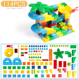 52-151pcs Marble Race Run DIY Maze Balls Building Blocks Compatible Legoingly Duploed Funnel Slide Big Bricks Educational Toys