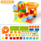 52-151pcs Marble Race Run DIY Maze Balls Building Blocks Compatible Legoingly Duploed Funnel Slide Big Bricks Educational Toys