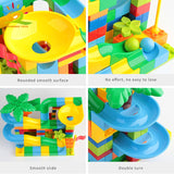 52-151pcs Marble Race Run DIY Maze Balls Building Blocks Compatible Legoingly Duploed Funnel Slide Big Bricks Educational Toys