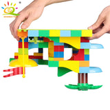 52-151pcs Marble Race Run DIY Maze Balls Building Blocks Compatible Legoingly Duploed Funnel Slide Big Bricks Educational Toys