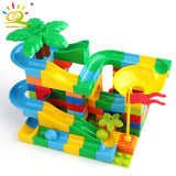 52-151pcs Marble Race Run DIY Maze Balls Building Blocks Compatible Legoingly Duploed Funnel Slide Big Bricks Educational Toys