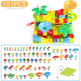 52-151pcs Marble Race Run DIY Maze Balls Building Blocks Compatible Legoingly Duploed Funnel Slide Big Bricks Educational Toys