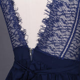 Lace Panel Back Cutout Mini Club Dress