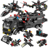 715pcs City Police Station Building Blocks Compatible Legoingly City SWAT Team Truck Blocks Educational Toy For Boys Children