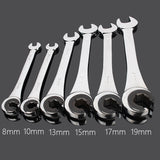 8-19 Mm Tubing Ratchet Combination Wrenches Set Skate Oil Spanners Hand Tools Gears Ring Wrench Set