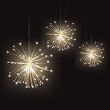 Festival Hanging Starburst String Lights 100-200 Leds DIY firework Copper Fairy Garland christmas lights outdoor Twinkle Light😀😀😀