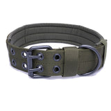 Adjustable Big Dog Collar Nylon Dog Leather Collar With Metal Buckle Comfortable Pet Outdoor Training Quick Released Collar