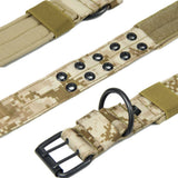 Adjustable Big Dog Collar Nylon Dog Leather Collar With Metal Buckle Comfortable Pet Outdoor Training Quick Released Collar