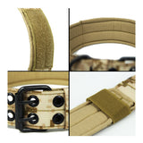 Adjustable Big Dog Collar Nylon Dog Leather Collar With Metal Buckle Comfortable Pet Outdoor Training Quick Released Collar
