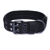 Adjustable Big Dog Collar Nylon Dog Leather Collar With Metal Buckle Comfortable Pet Outdoor Training Quick Released Collar