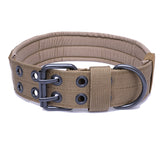 Adjustable Big Dog Collar Nylon Dog Leather Collar With Metal Buckle Comfortable Pet Outdoor Training Quick Released Collar