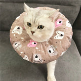 Adjustable Pet E-Collar Recovery Cone Cotton Blends Neck Recover Collar Cat Dog Printed Elizabeth Circle Pet Protection Collar