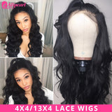 Ali Pearl Hair 13x4 Lace Front Human Hair Wigs Brazilian Body Wave 4x4 Closure Wigs For Black Women 150% 180% AliPearl Hair Wig