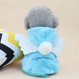 Angel Wings Pattern Autumn Winter Pet Puppy Dog Coats Solid Jacket Warm Fleece Dog Costumes Clothes for Small Dogs Cats