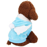 Angel Wings Pattern Autumn Winter Pet Puppy Dog Coats Solid Jacket Warm Fleece Dog Costumes Clothes for Small Dogs Cats