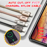 Auto Cut-off Fast Charging Nylon Cable ORIGINAL BEST QUALITY FAST SHIP
