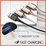 Auto Cut-off Fast Charging Nylon Cable ORIGINAL BEST QUALITY FAST SHIP